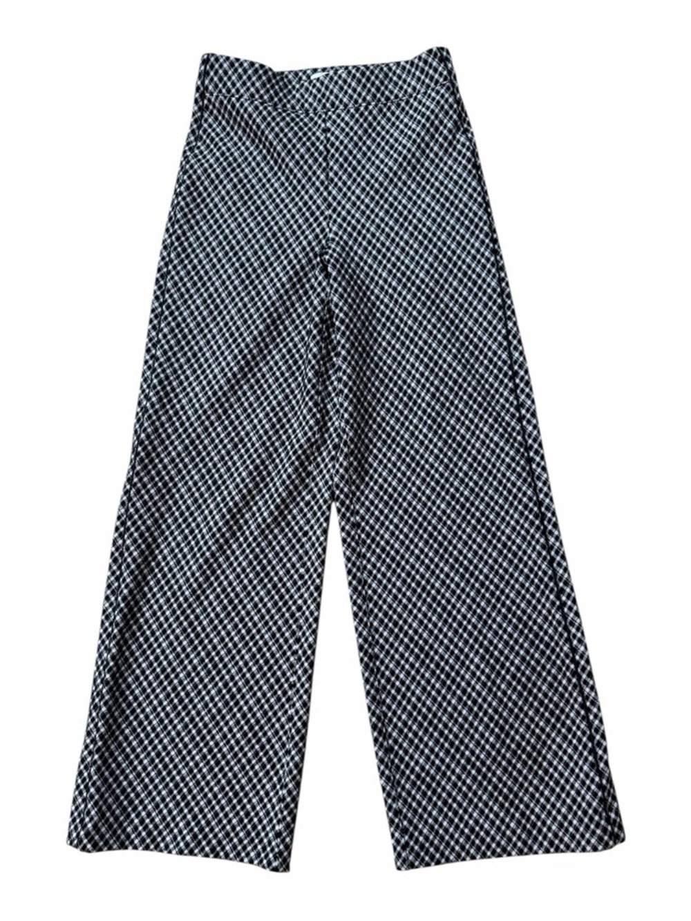 SPANX Black & White Geometric Wide-Leg Pants